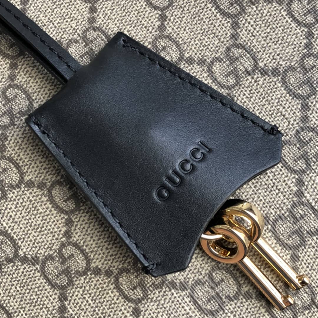 Gvc*1 Padlock Medium GG Svp*me Shoulder Bag Replica Brown Black 479197