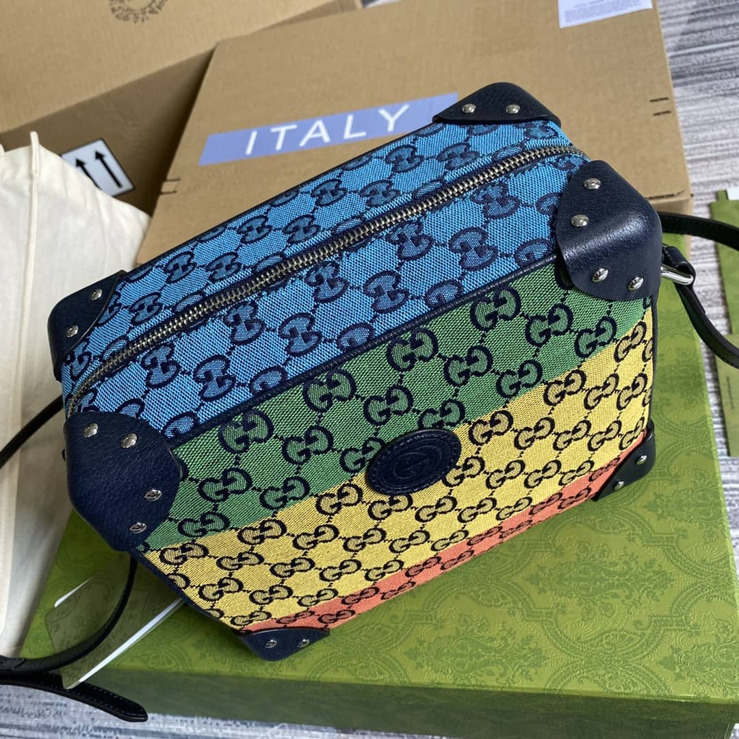 Gvc*1 Svp*me GG Leather Square Shoulder Bag Replica 626363