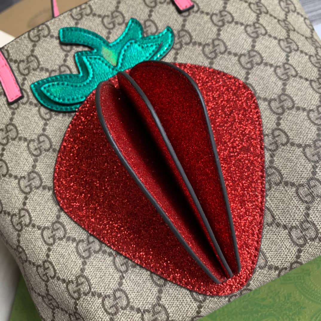 Gvc*1 Children GG Tote With Pineapple Bag Replica Red 580840