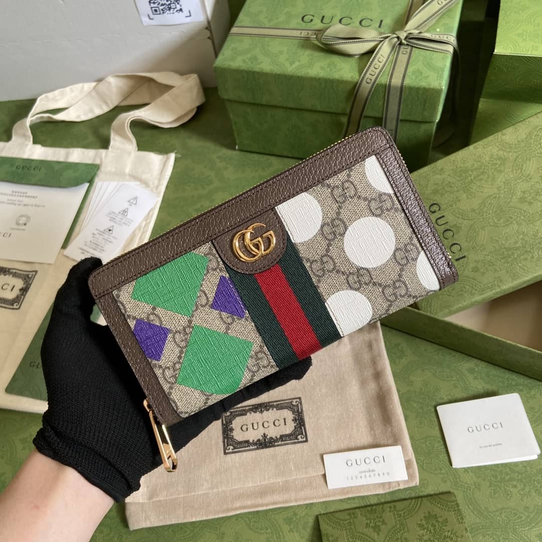 Gvc*1 Ophidia GG Zip Around Wallet 523154 Replica