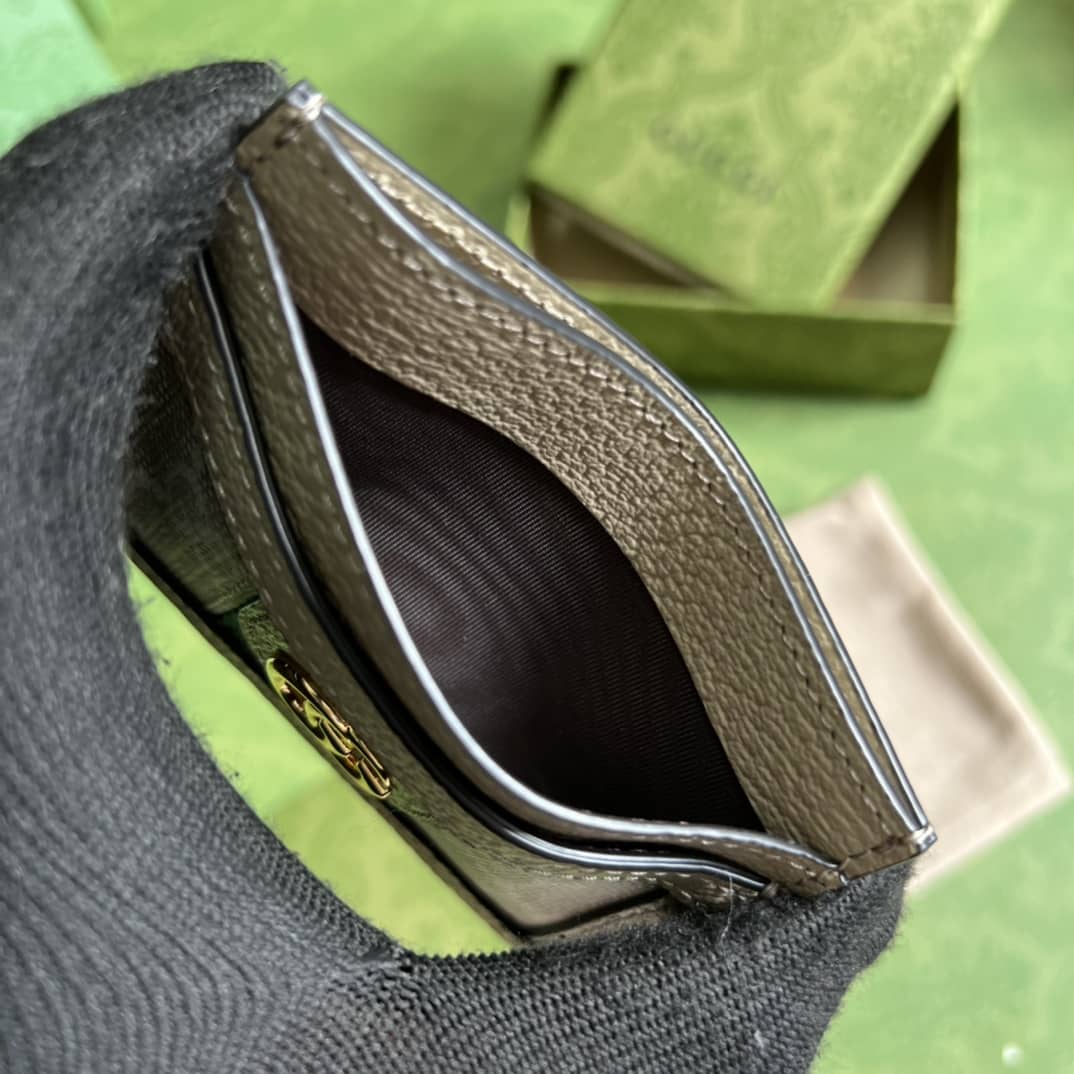 Gvc*1 GG Ophidia Card Case Svp*me Beige White 523159 Replica Wallet