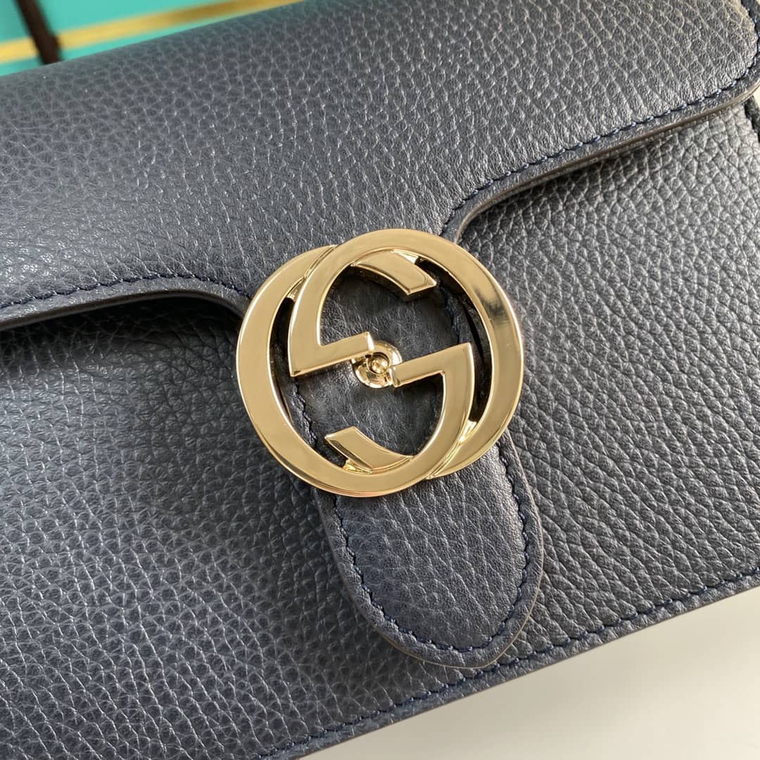 Gvc*1 Interlocking Leather Chain Crossbody Bag Replica 510304