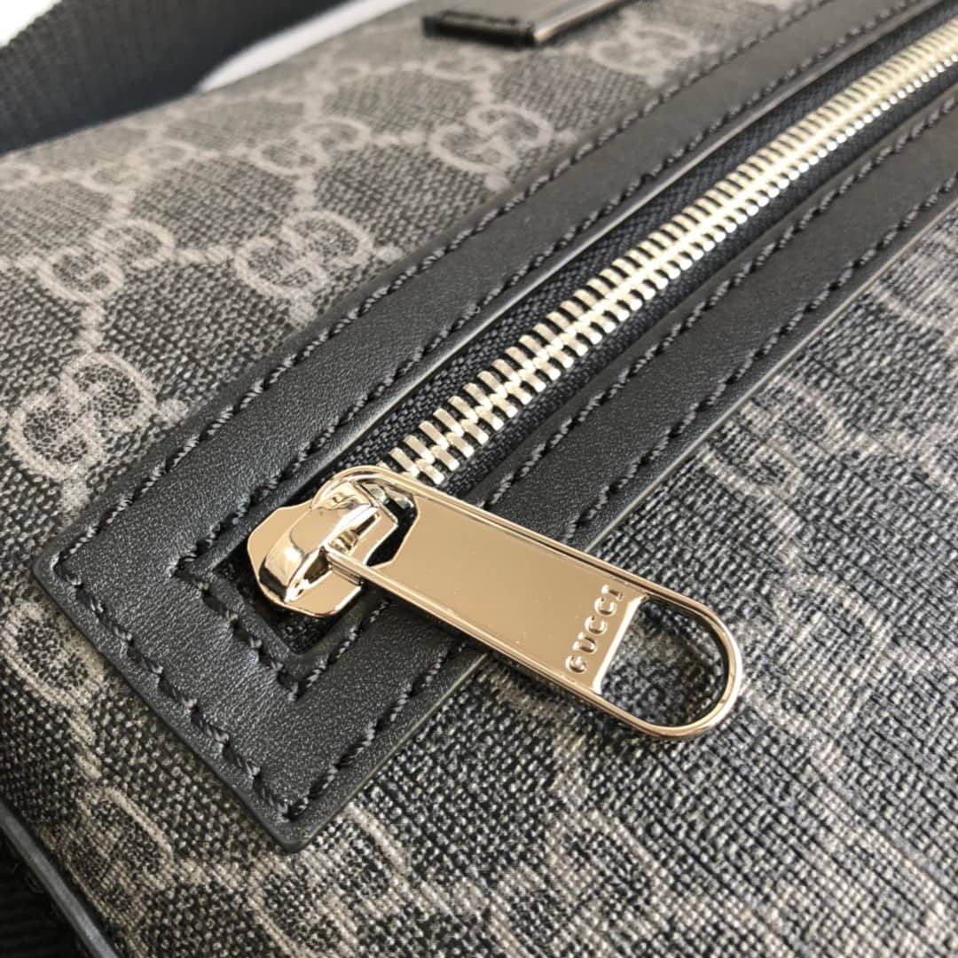 Gvc*1 Mens Svp*me Leather Double G Messenger Bag Replica Black 406388