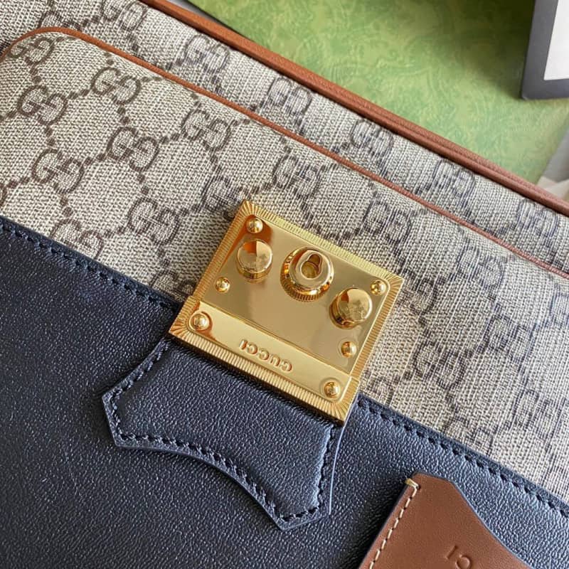 Gvc*1 Padlock Small GG Svp*me Canvas Shoulder Bag Replica Black 644527