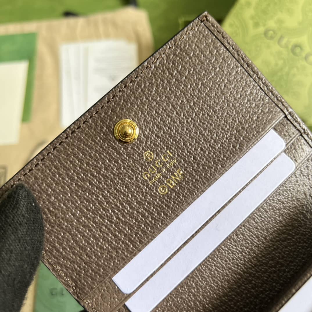 Gvc*1 Star Bananya Print Card Case Brown 701009 Replica Wallet