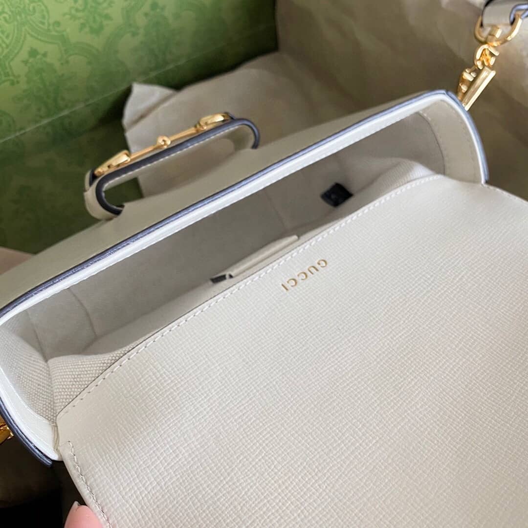 Gvc*1 Horsebit 1955 Mini Bag Replica White 658574