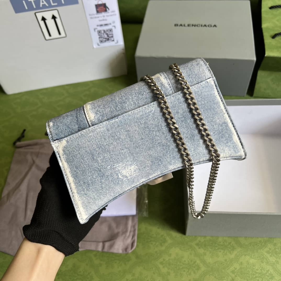 Gvc*1 × Ba1en*iaga Denim Shoulder Crossbody Bag 656050 Replica