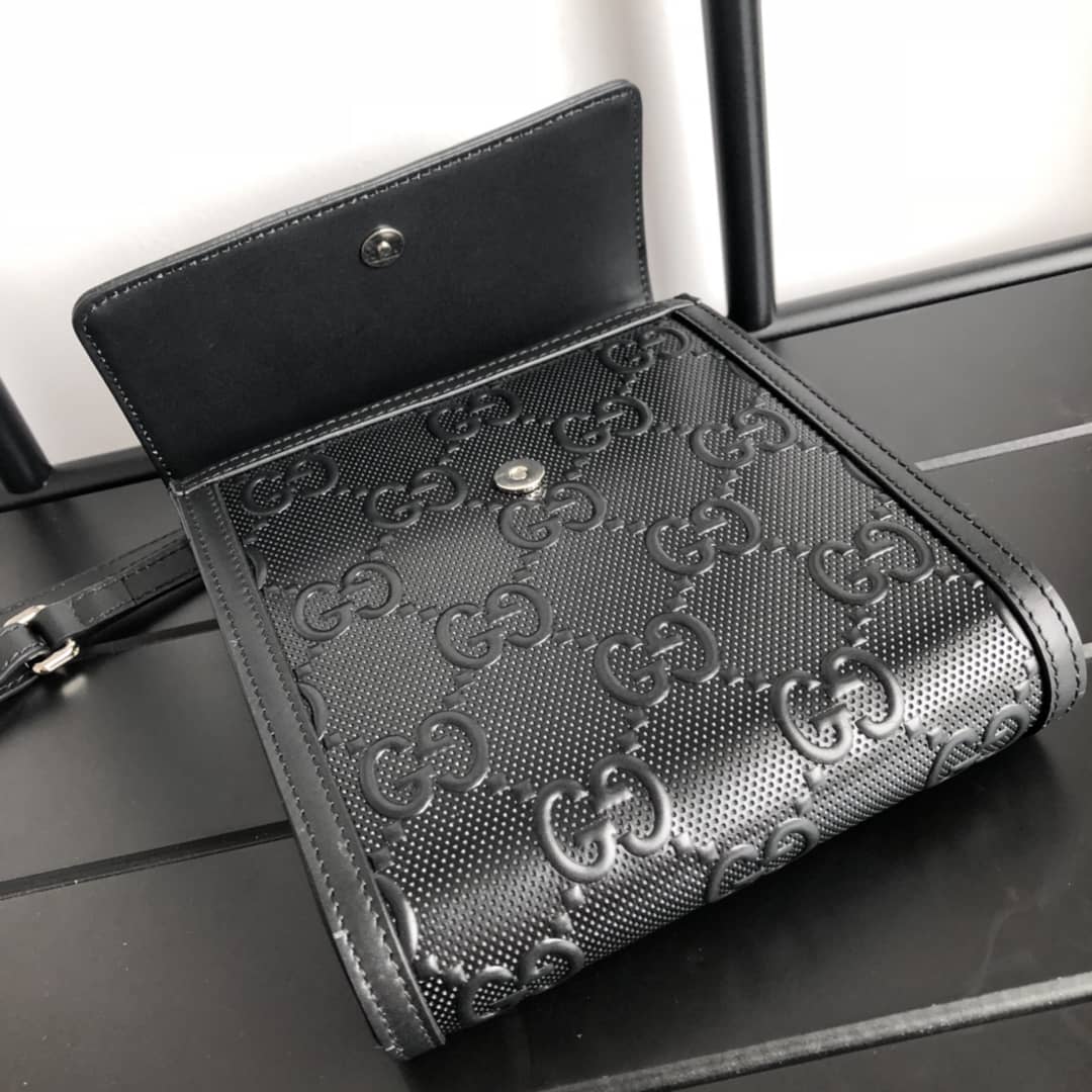 Gvc*1 Mens GG Embossed Messenger Bag Replica 625782