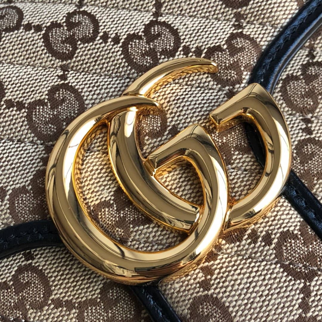 Gvc*1 GG Marmont Matelasse Shoulder Bag Replica Brown 443497