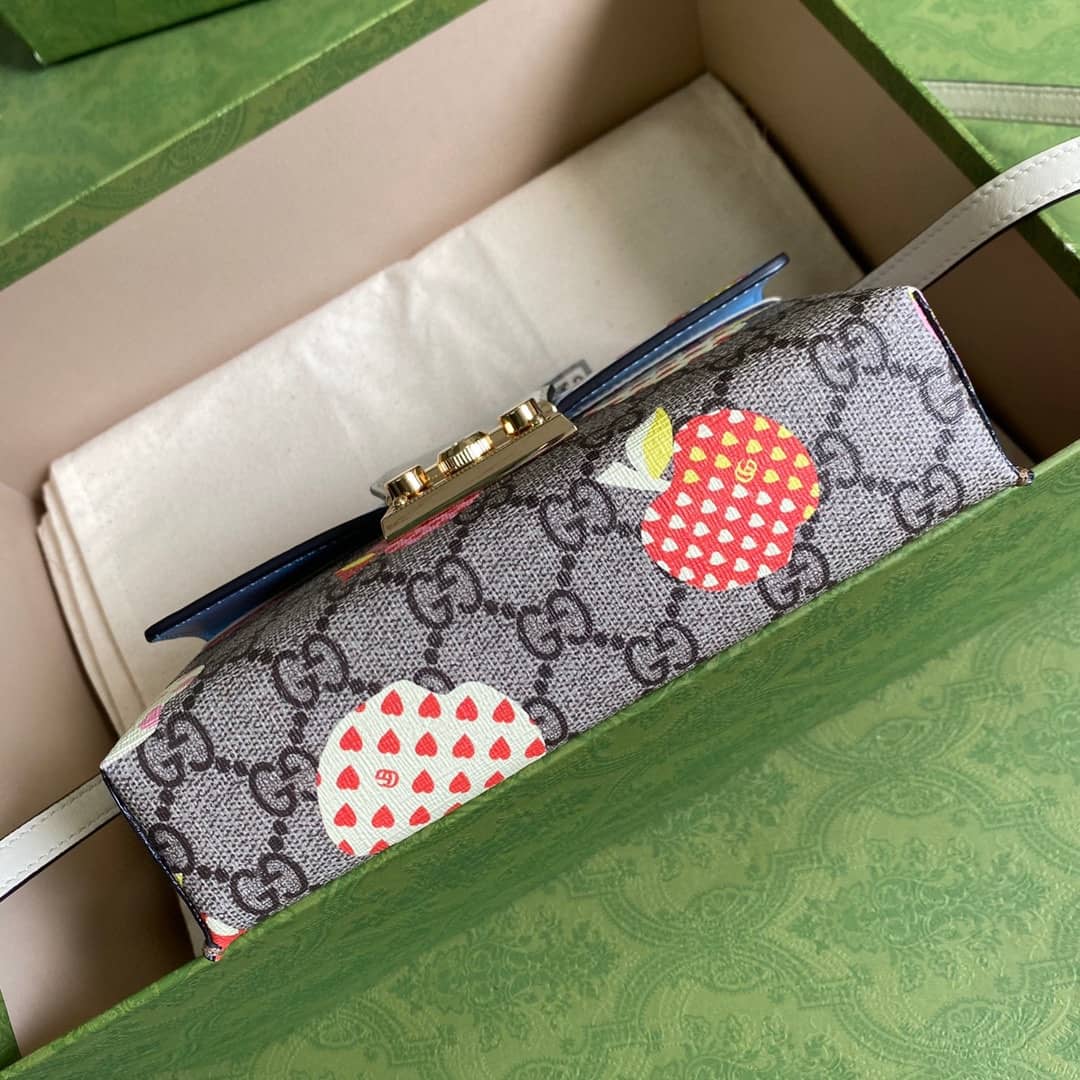 Gvc*1 GG Svp*me Canvas Padlock Mini Shoulder Bag Replica Blue 652683