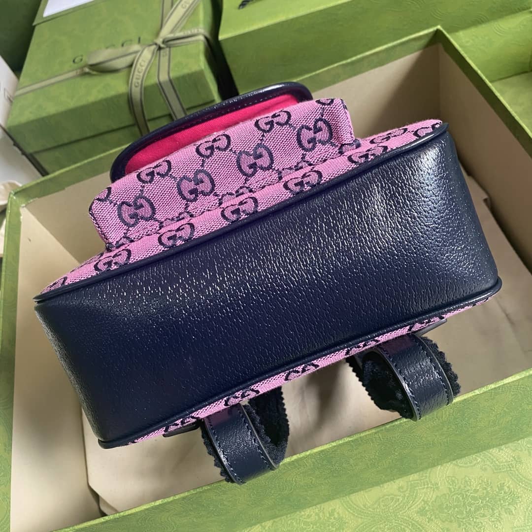 Gvc*1 Children Multicolor GG Canvas Backpack Replica 630818