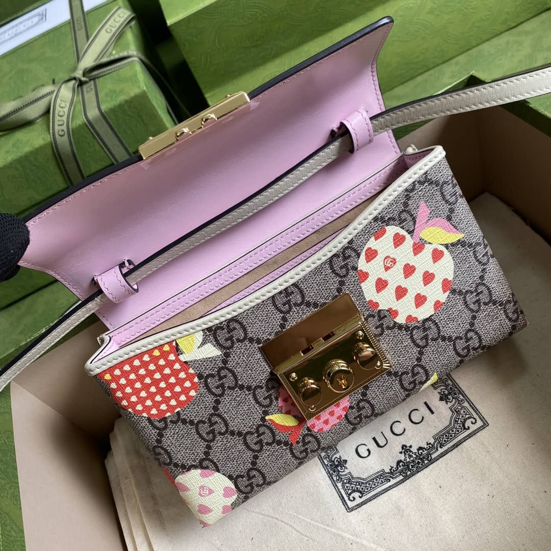 Gvc*1 Padlock GG Svp*me Canvas Top Handle Mini Bag Replica 652683