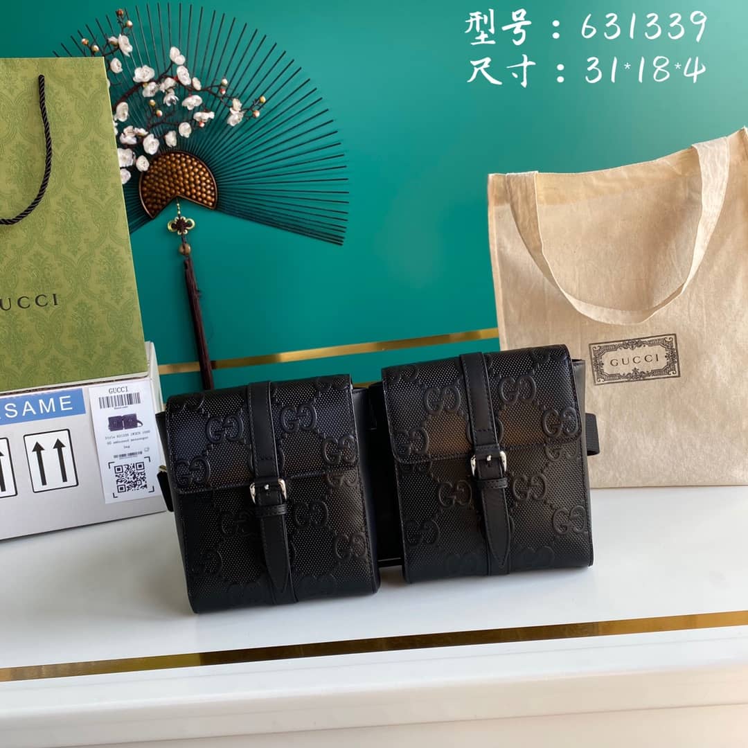 Gvc*1 GG Emboss Waist Body Bag Replica 631339
