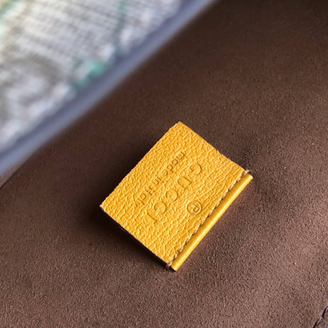 Gvc*1 Padlock GG Small Bamboo Shoulder Bag Replica Yellow 603221