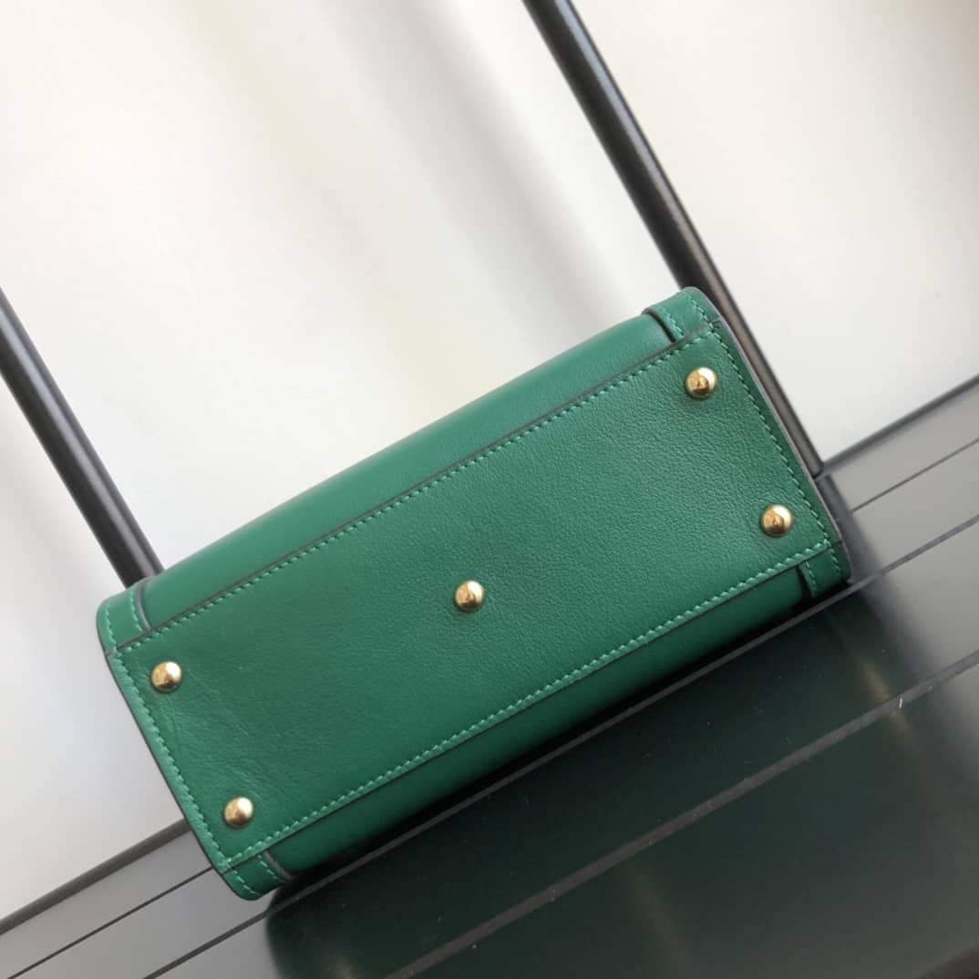 Gvc*1 Diana Mini Bamboo Tote Bag Replica Green 655661