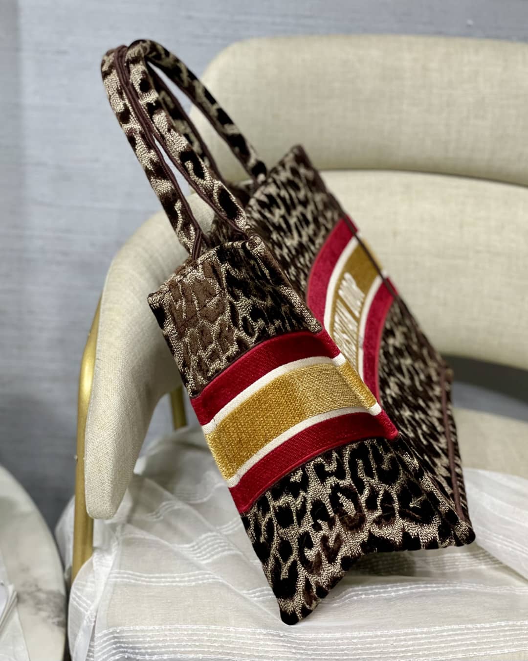 Chr1st1an D10r CD Book Embroidery Replica Tote