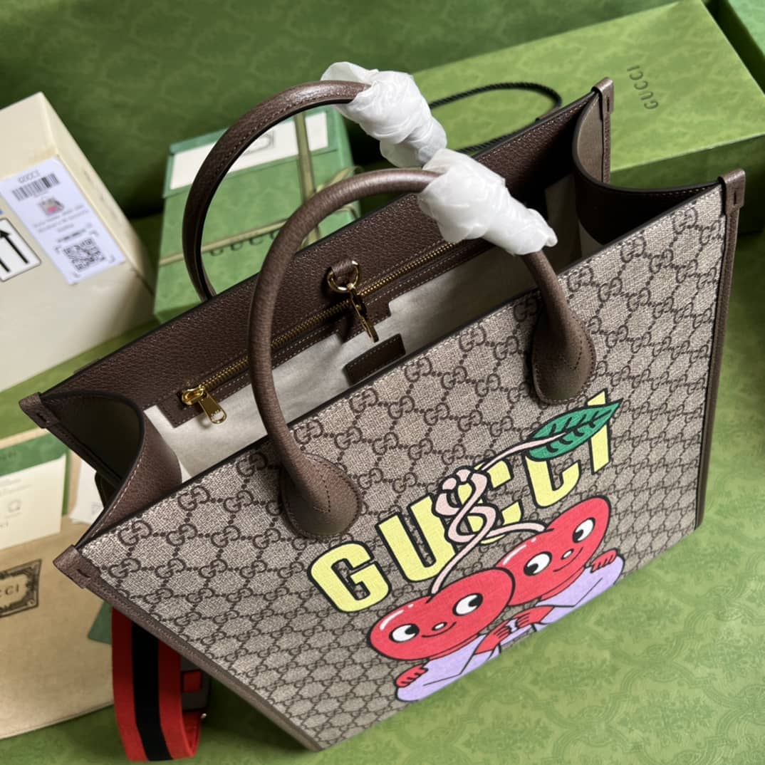 Gvc*1 Cherry Print Medium Tote 703264 Replica Bag