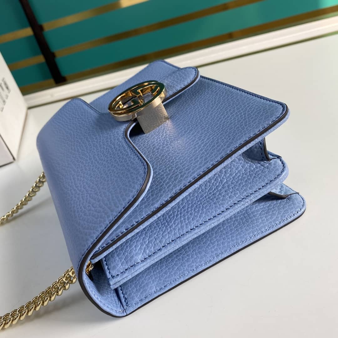 Gvc*1 Interlocking Leather Chain Crossbody Bag Replica 510304