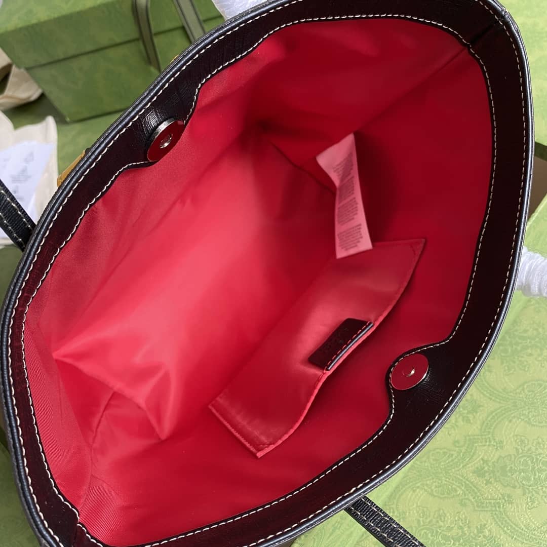 Gvc*1 GG Svp*me Children Ladybug Canvas Tote Replica 666288