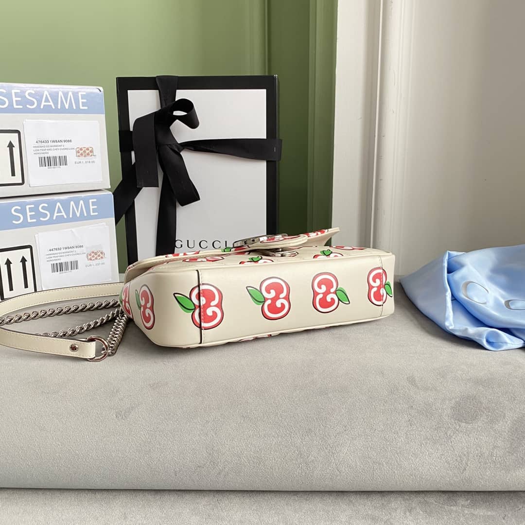 Gvc*1 GG Marmont Matelasse Shoulder Bag Replica White 443497