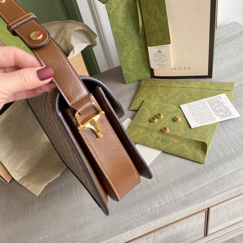 Gvc*1 Horsebit 1955 Shoulder Bag Replica Brown 602204