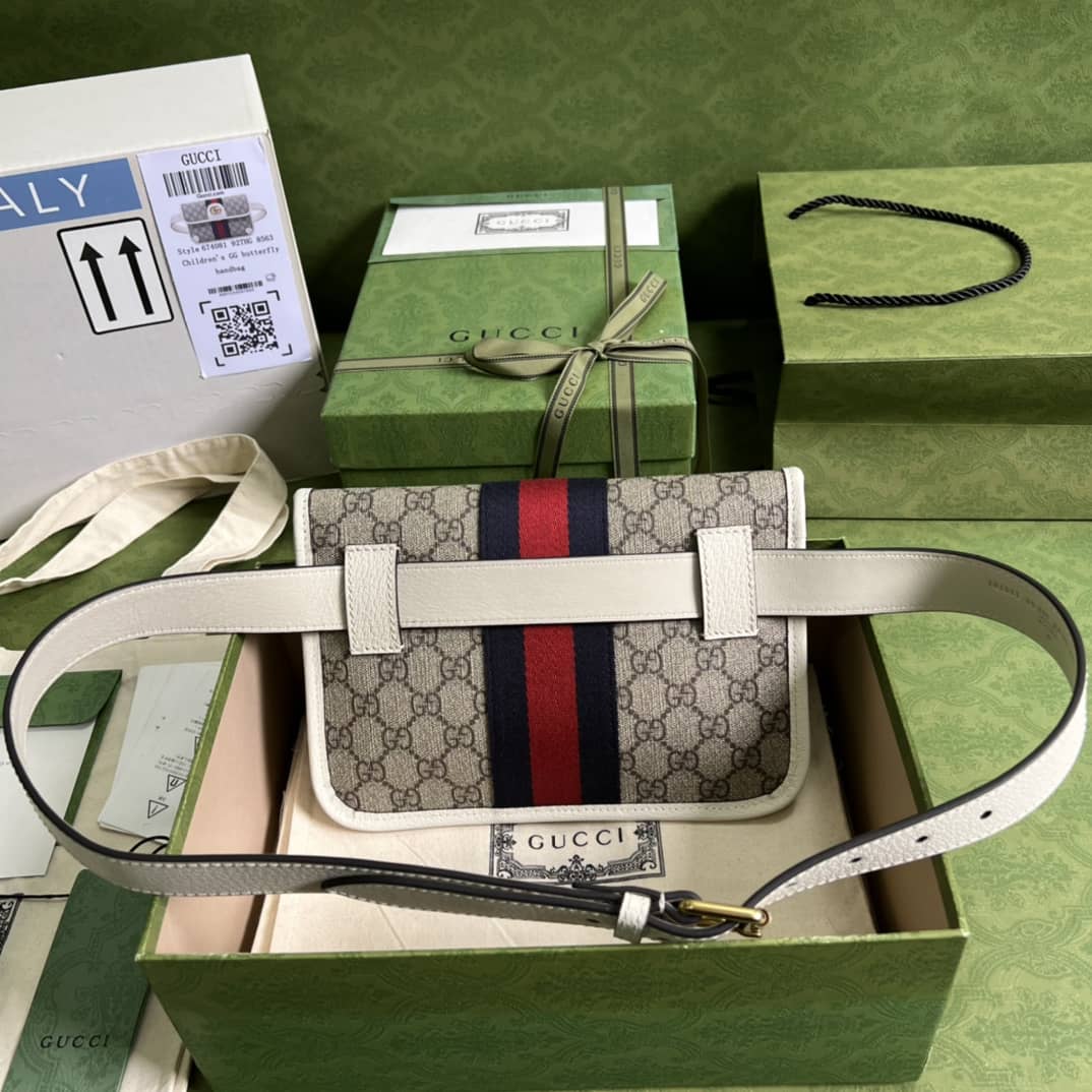Gvc*1 Ophidia White 674081 Replica Belt Bag