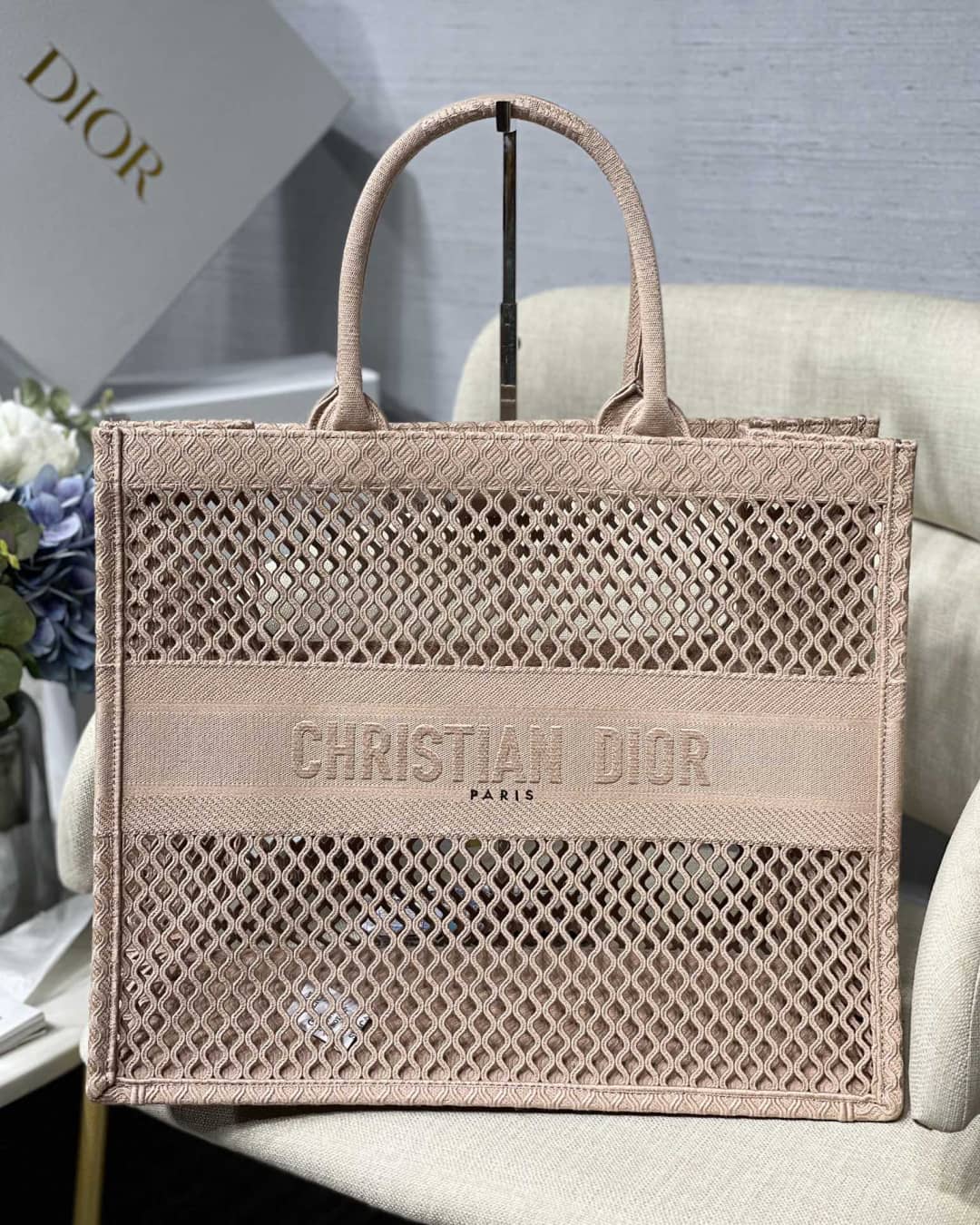 Chr1st1an D10r Mesh Book Tote Bag Dupe
