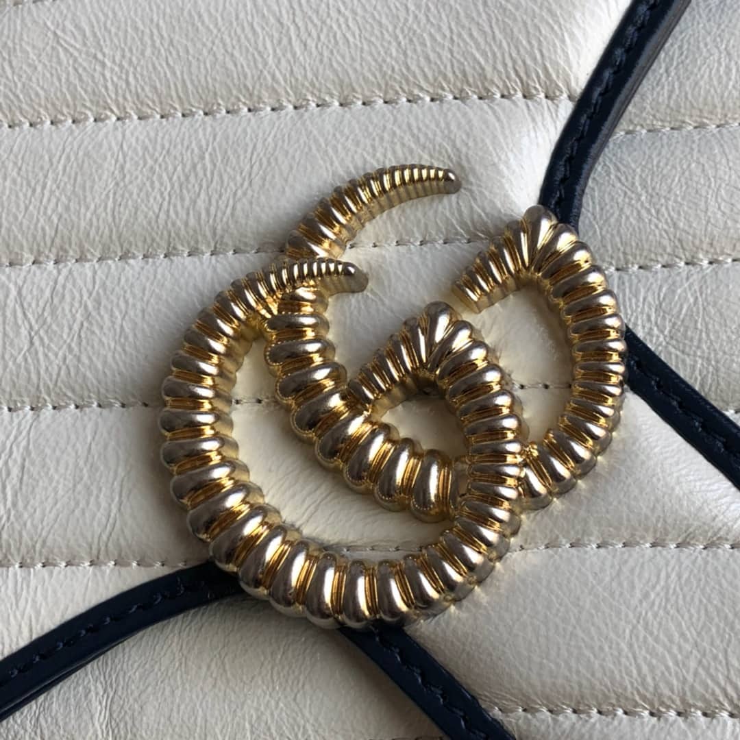 Gvc*1 Marmont Dupe GG Marmont Replica Bag White 498100