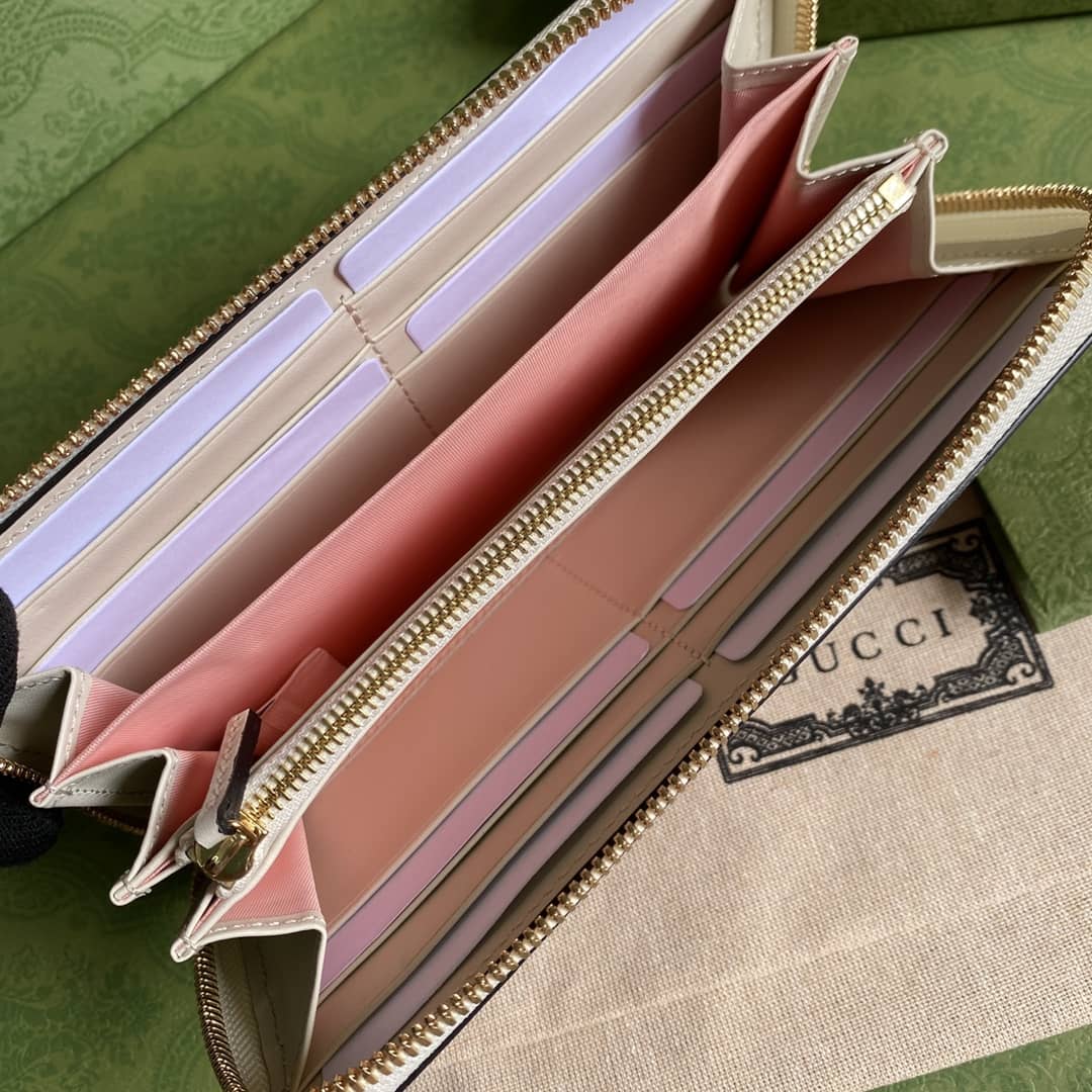 Gvc*1 GG Apple Print Zip Around Long Wallet Replica 663924