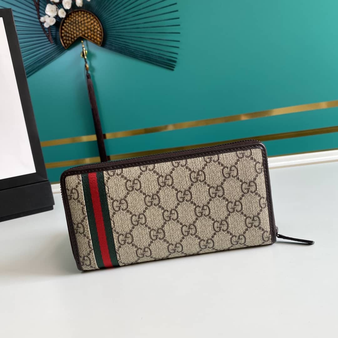 Gvc*1 GG Svp*me Web Zip Around Wallet Replica 291105