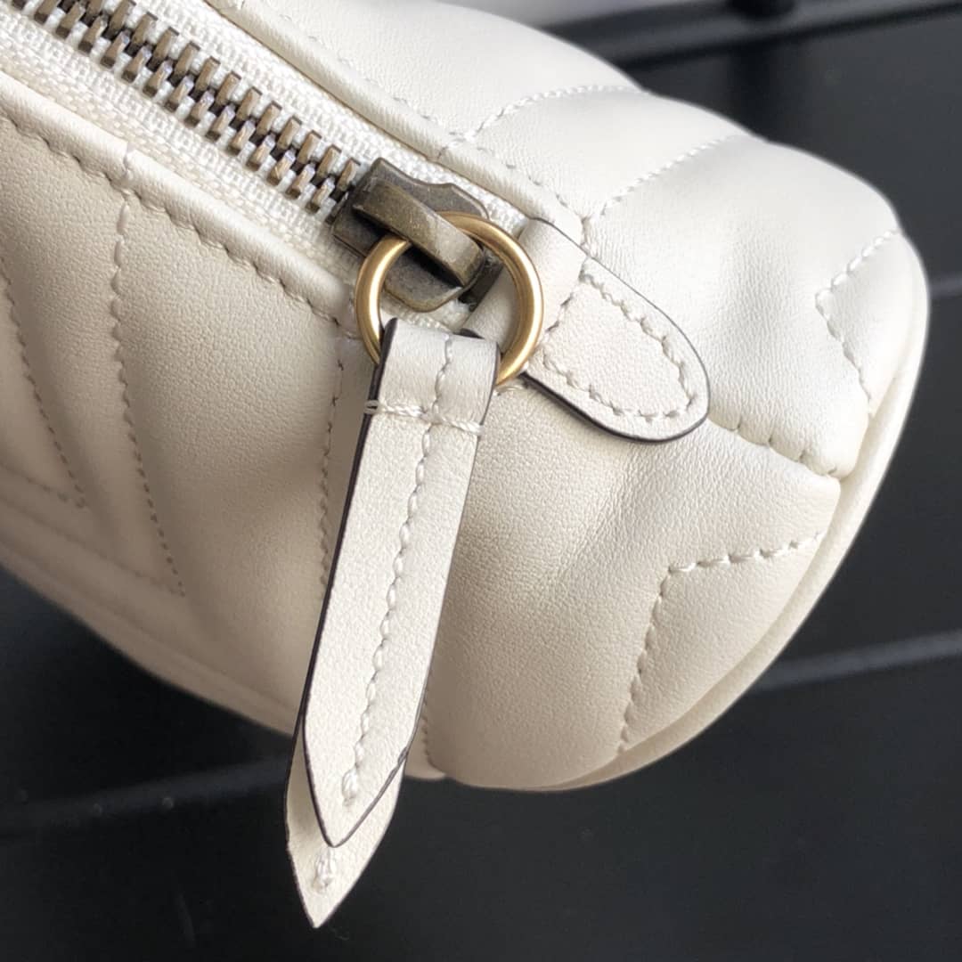 Gvc*1 GG Marmont Quilted Vanity Bag Replica White 625690