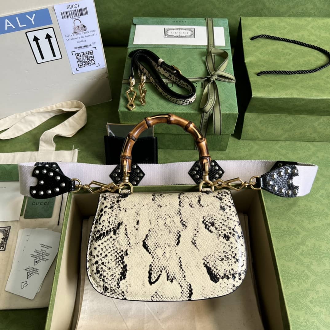 Gvc*1 Bamboo 1947 Mini Top Handle Shoulder Bag 686864 Replica