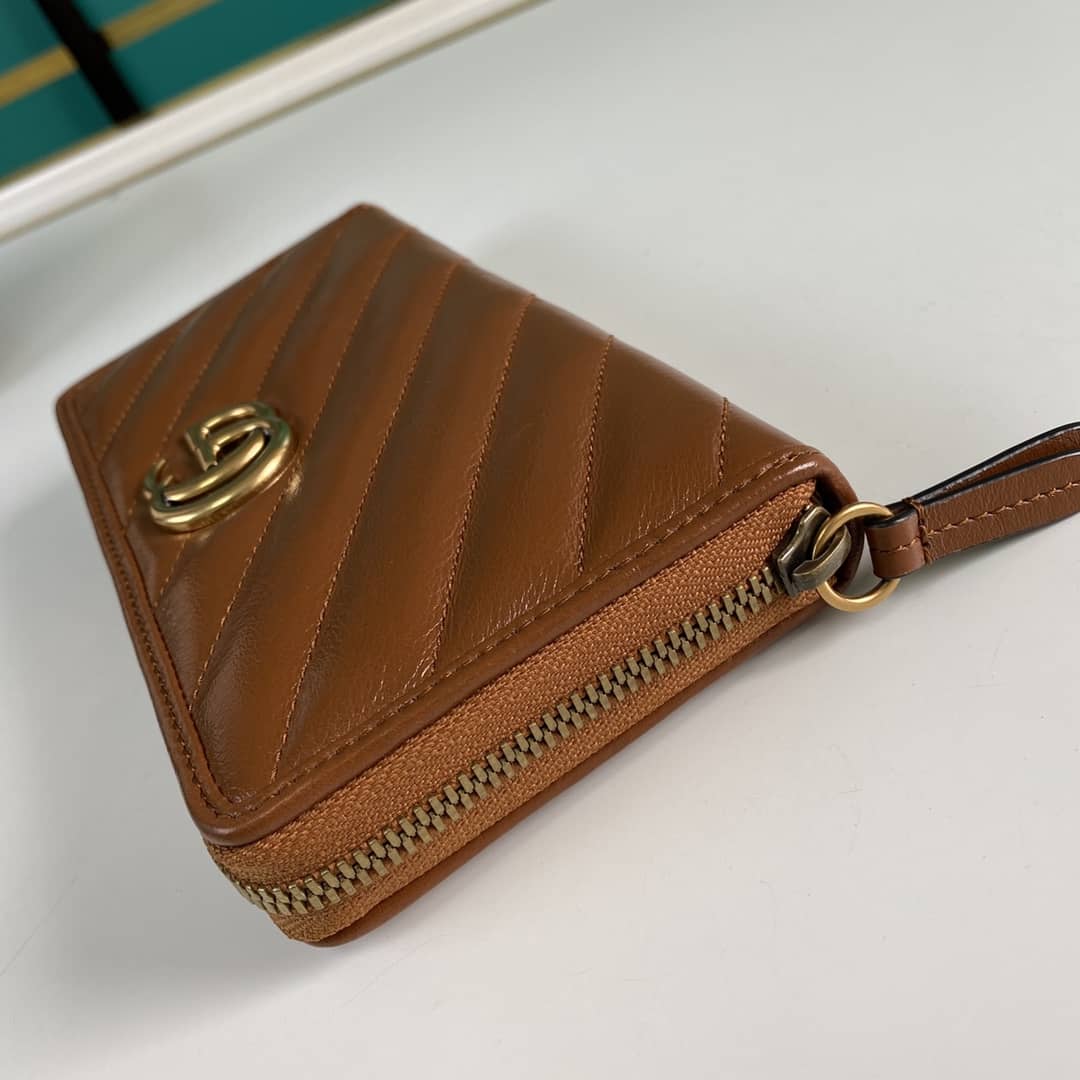 Gvc*1 GG Marmont Large Zip Around Wallet Replica 443123