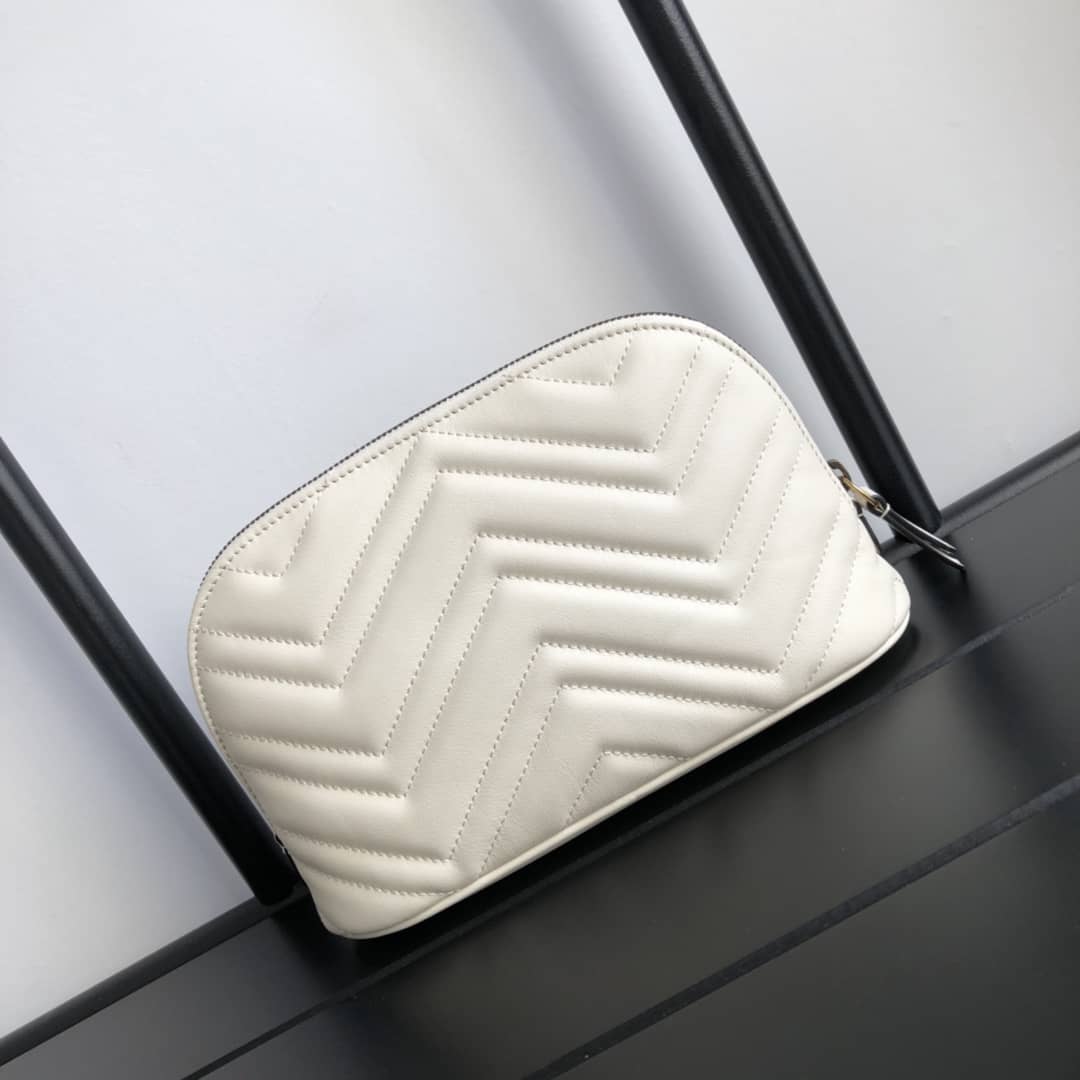 Gvc*1 GG Marmont Quilted Vanity Bag Replica White 625690