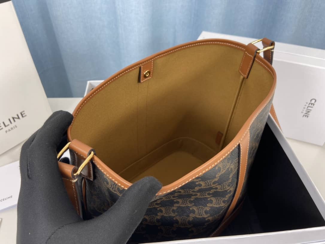 Ce1i*e Triomphe Bag Dupe Canvas Replica Bucket Bag