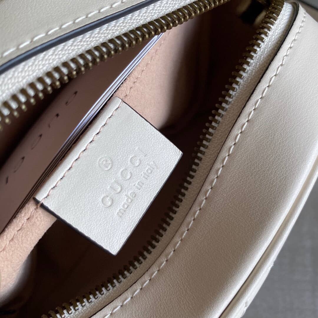 Gvc*1 GG Marmont Matelassé Mini Bag Replica White 448065