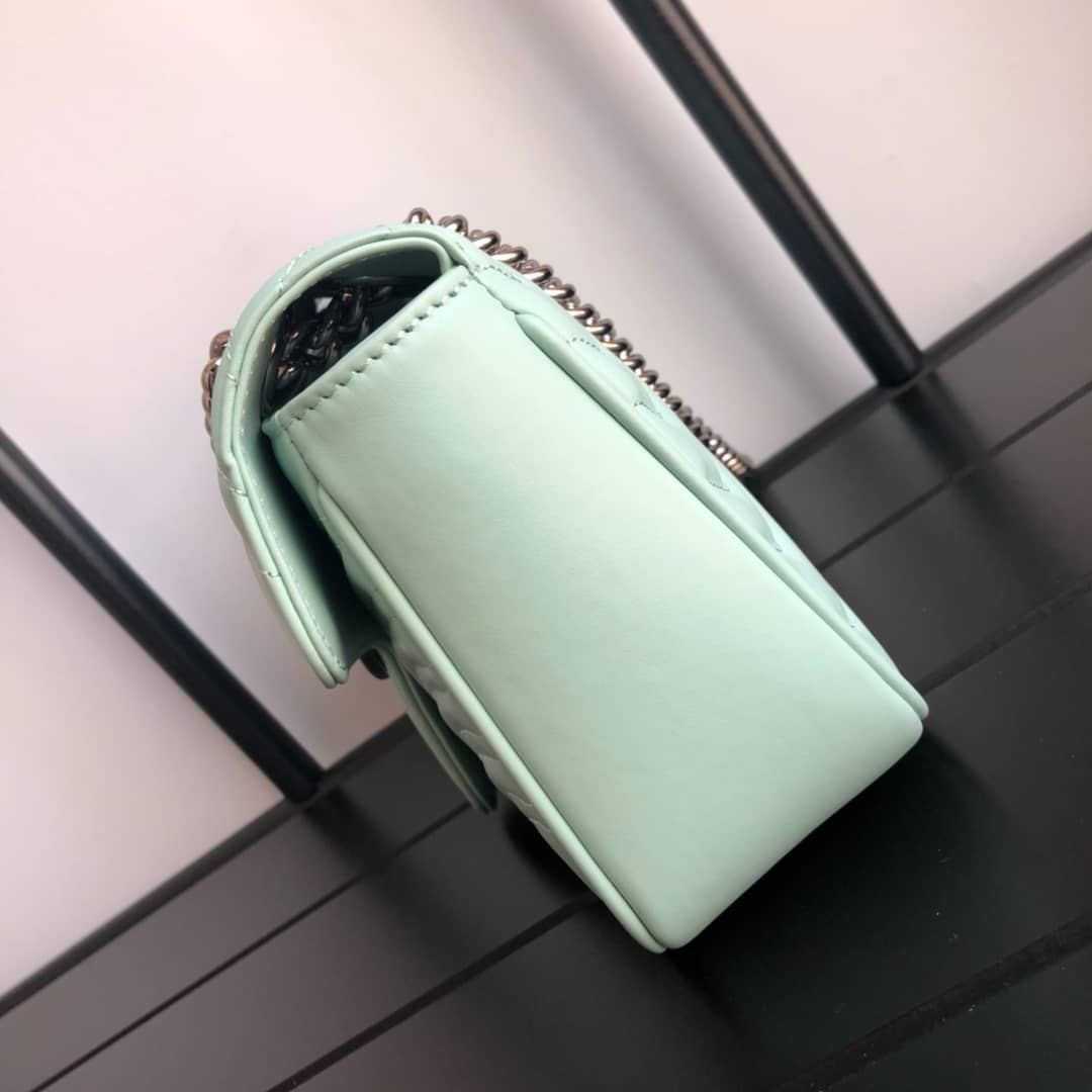 Gvc*1 GG Marmont Matelasse Shoulder Bag Replica Green 443497