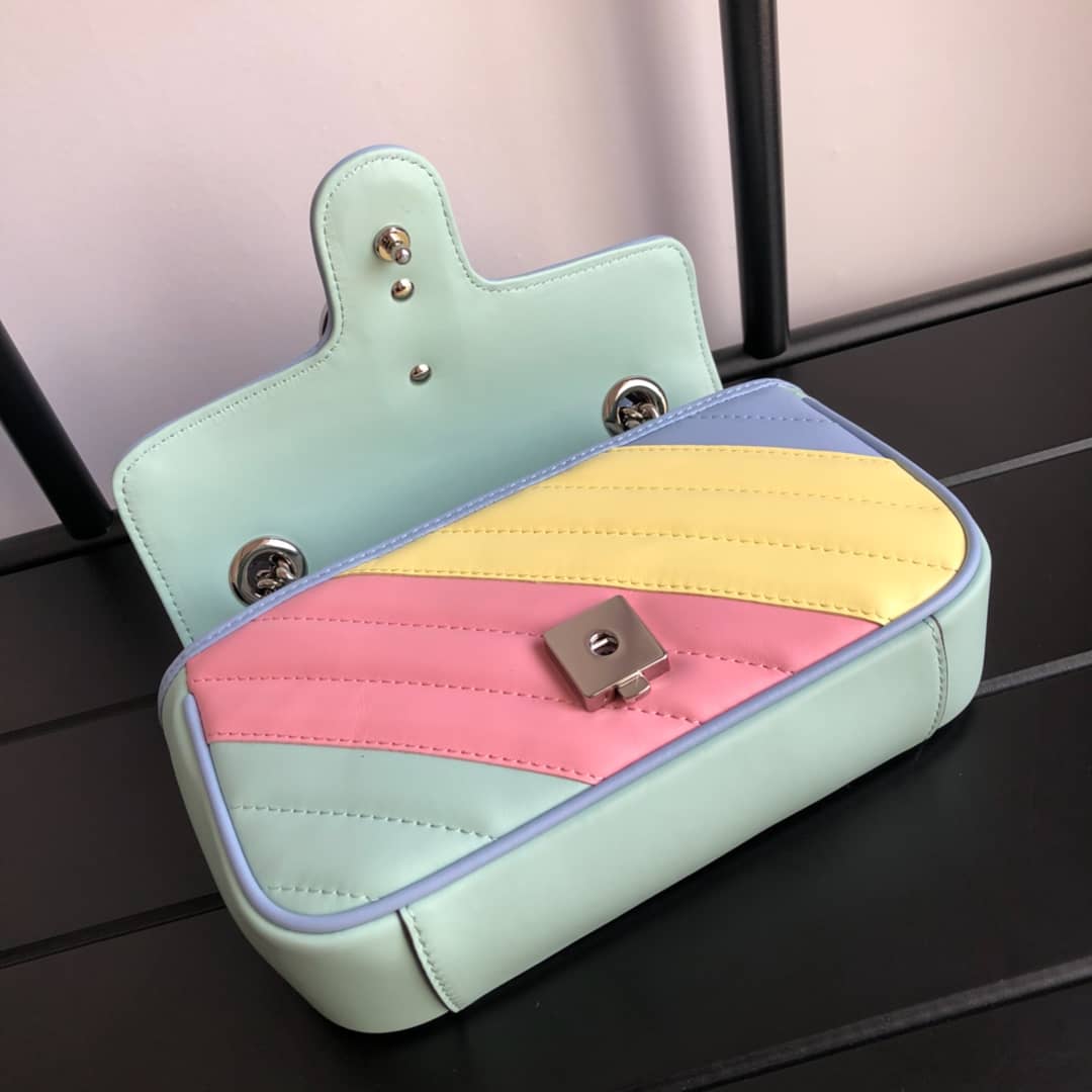 Gvc*1 GG Marmont Mini Matelasse Shoulder Bag Replica Colorful 446744