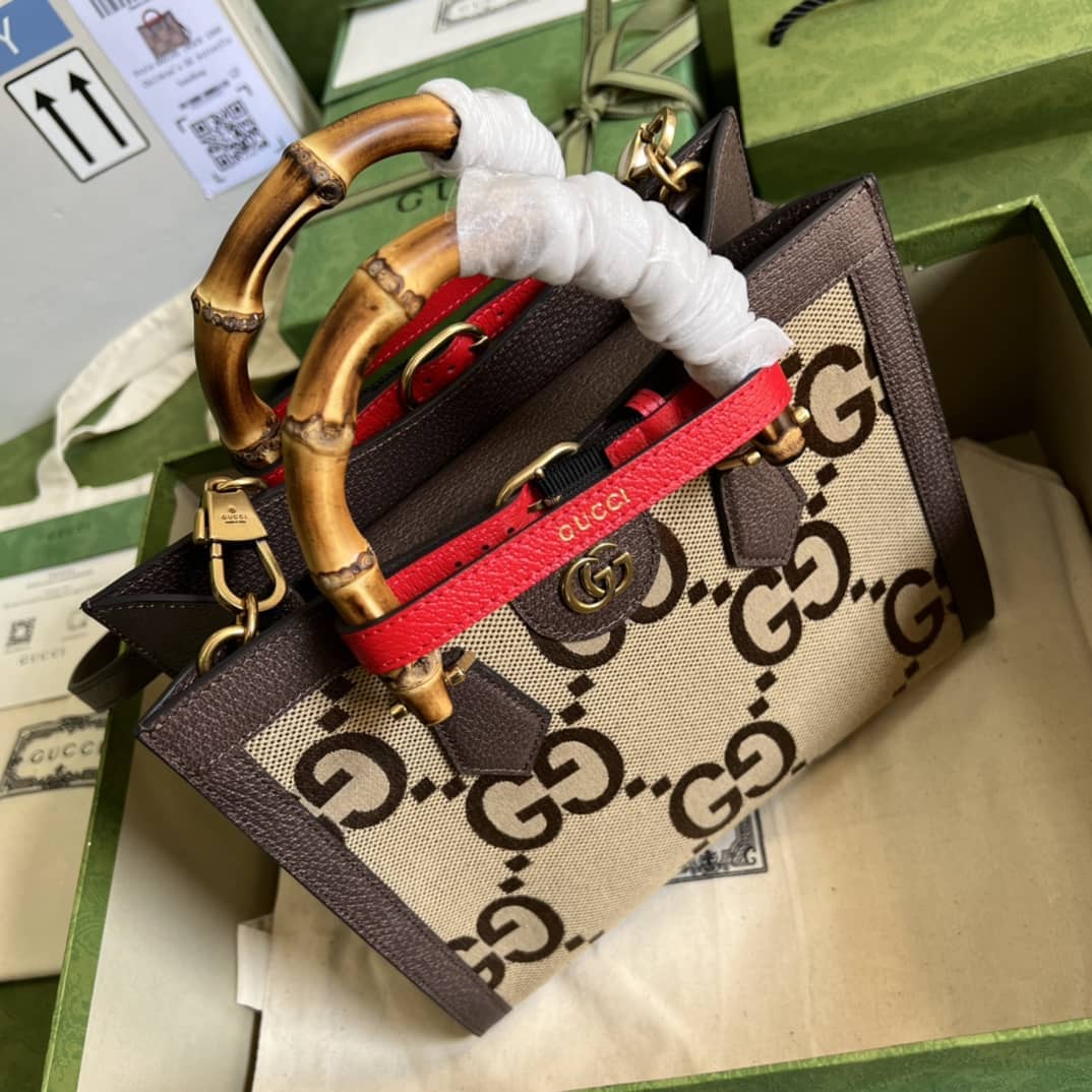 Gvc*1 Diana Jumbo GG Small Dark Coffee 660195 Replica Tote Bag