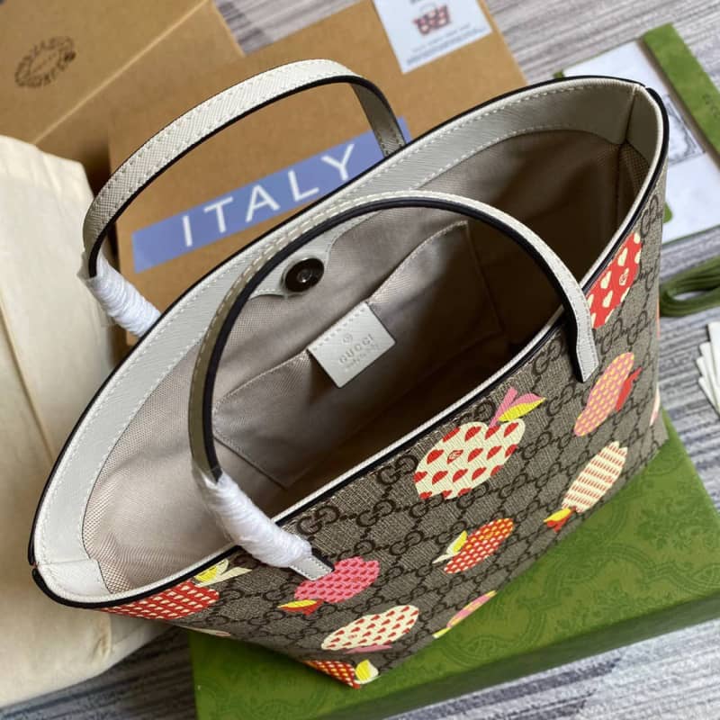 Gvc*1 Children GG Svp*me Canvas Replica Tote Gray 410812