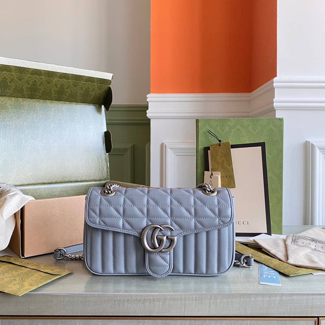 Gvc*1 GG Marmont Small Matelassé Leather 443497