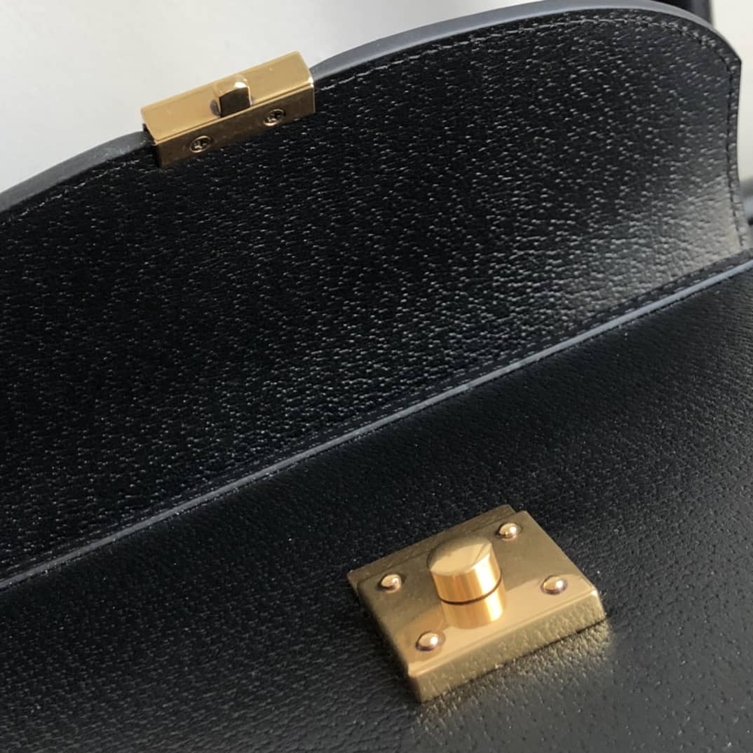 Gvc*1 Ophidia Small Top Handle Bag Replica Black 651055