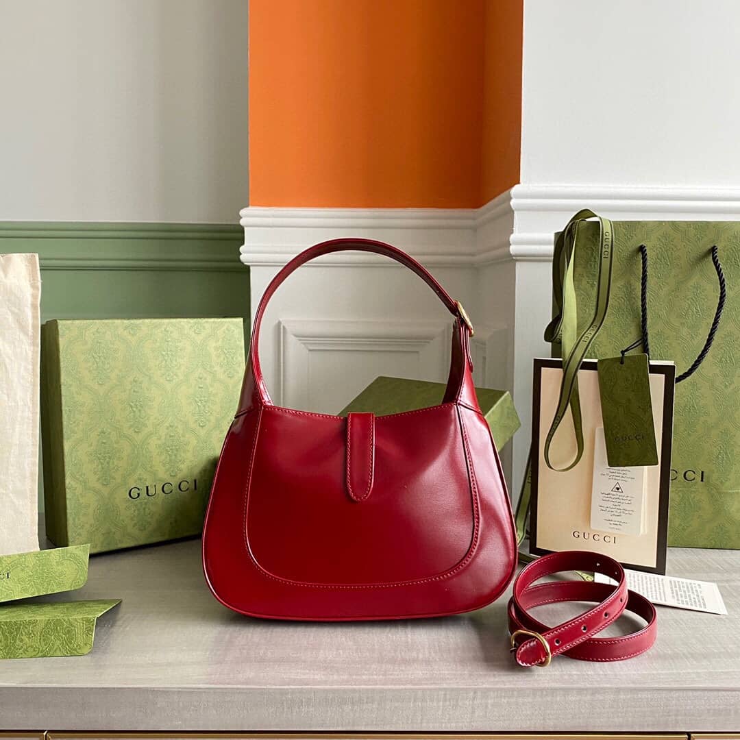 Gvc*1 GG Jackie 1961 Small Hobo Shoulder Bag Replica Red 636709