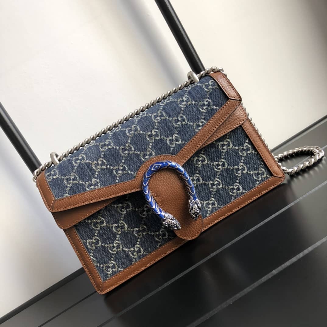 Gvc*1 Dionysus Dupe GG Svp*me Dionysus Chain Shoulder Bag Replica Blue 400249