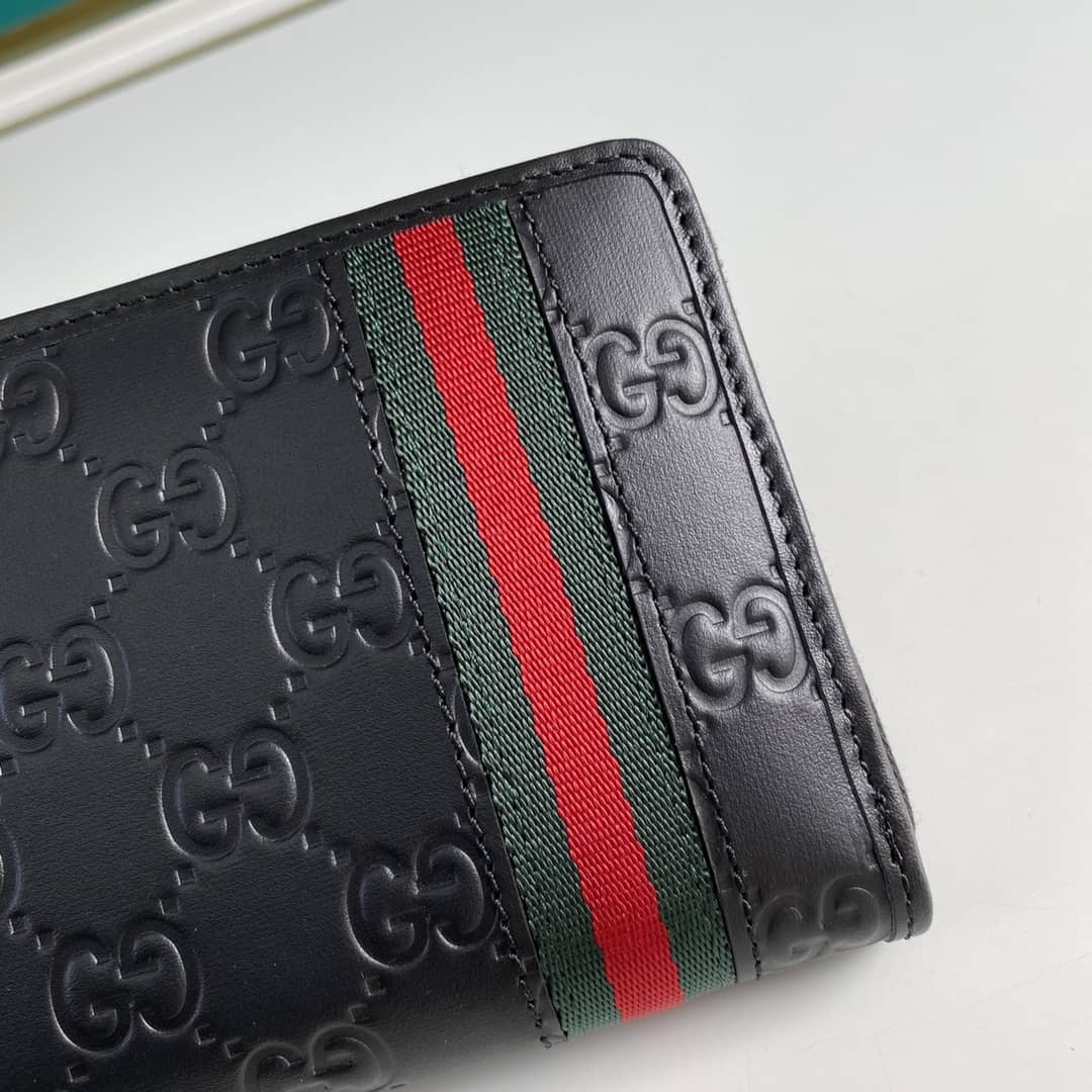 Gvc*1 GG Svp*me Web Zip Around Wallet Replica 291105