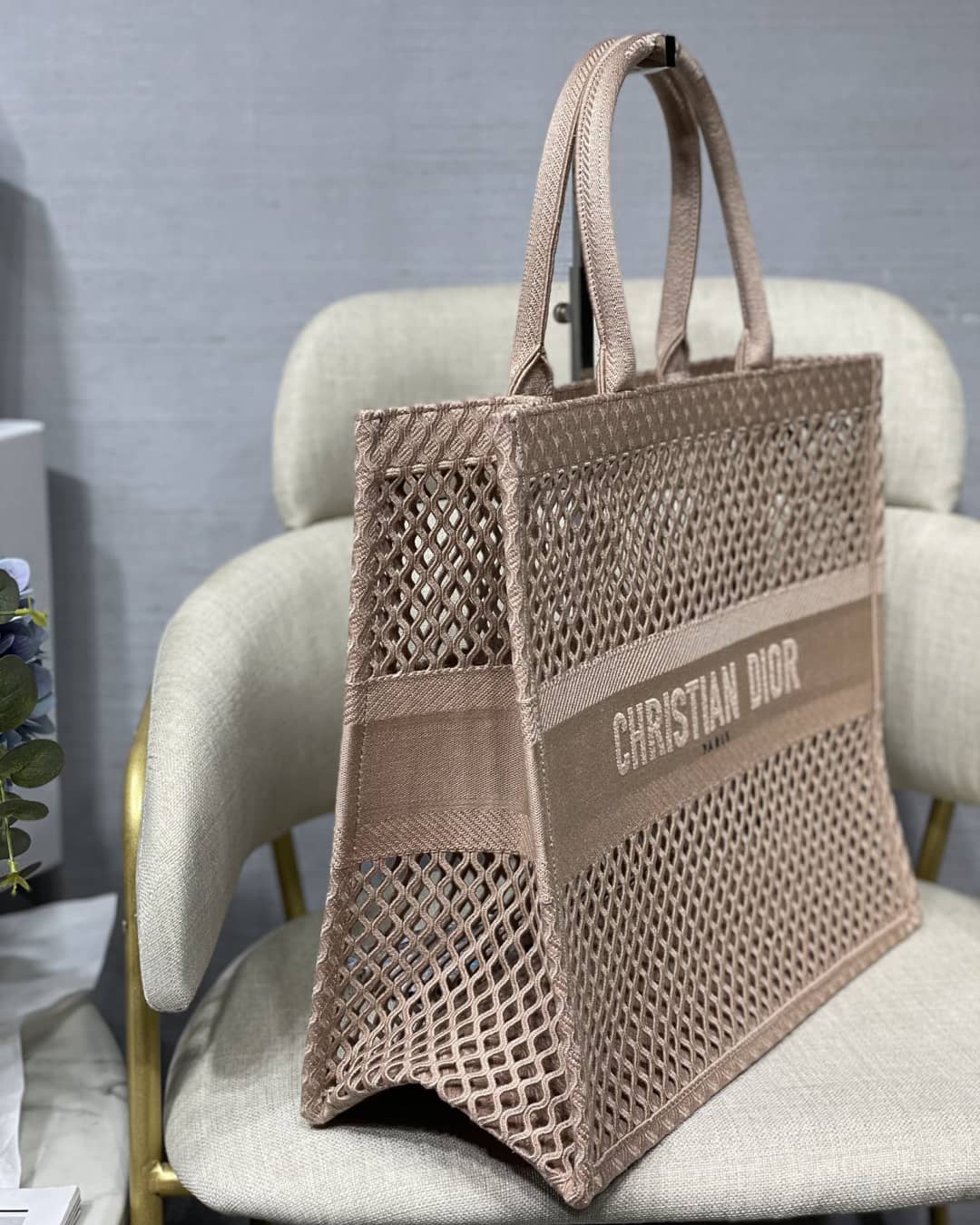 Chr1st1an D10r Mesh Book Tote Bag Dupe