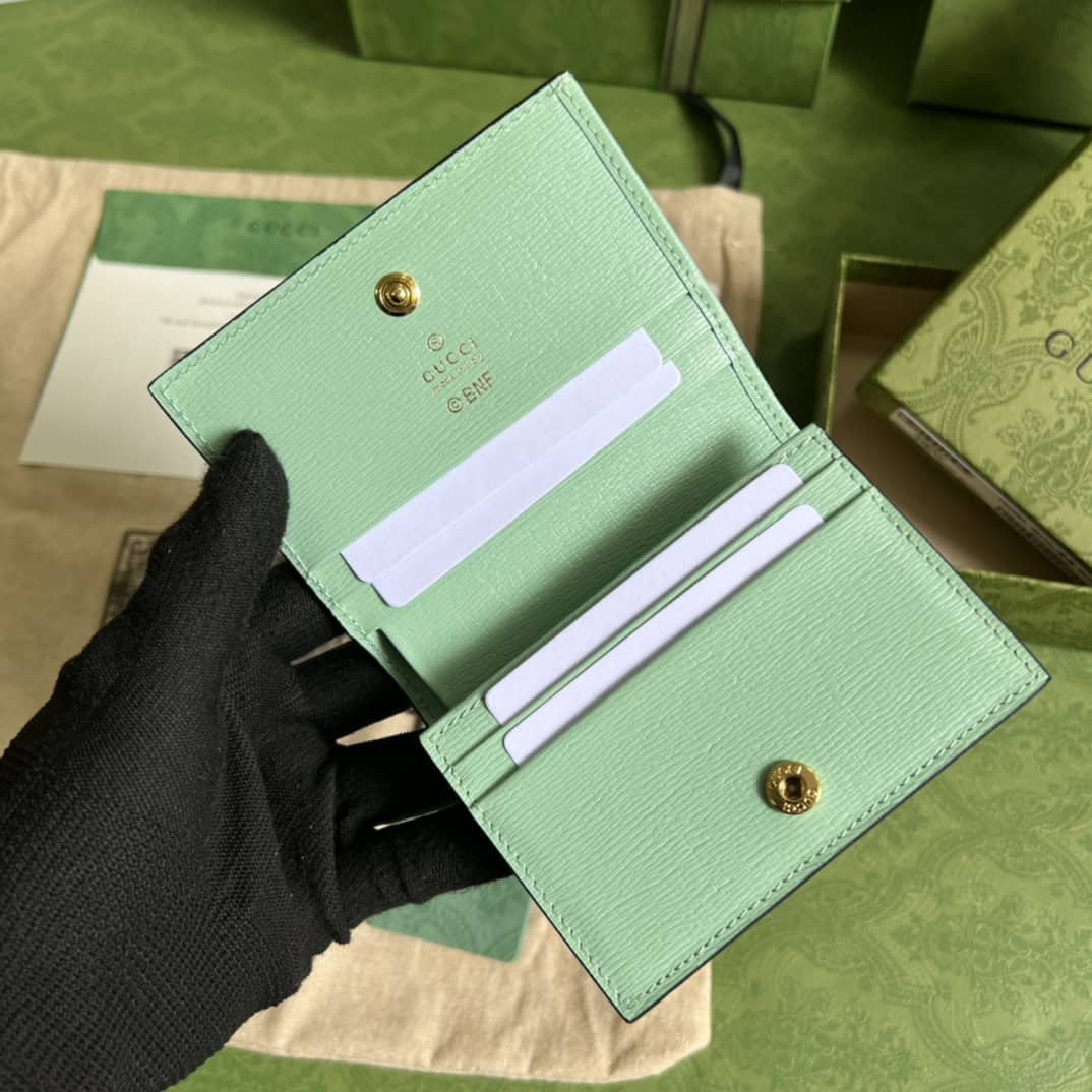 Gvc*1 Star Bananya Print Card Case Pale Green 701009 Replica Wallet