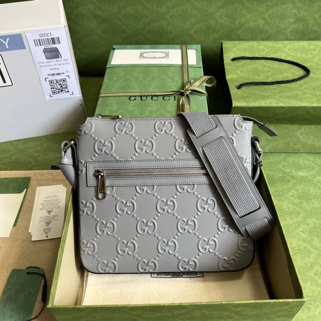 Gvc*1 GG Signature Leather Messenger Bag 406410 Replica