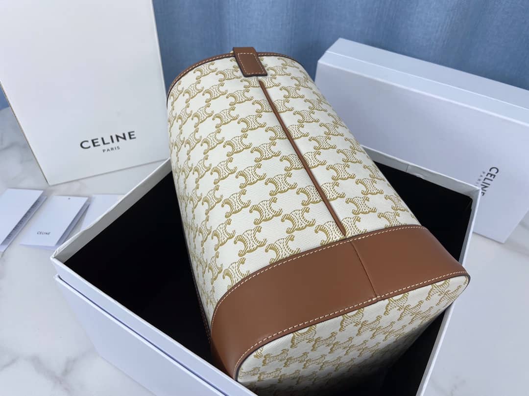 Ce1i*e Triomphe Bag Dupe Canvas Replica Bucket Bag