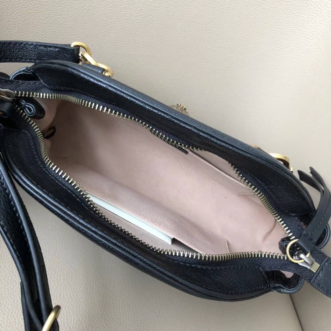 Gvc*1 Belle Marmont Feline Small Crossbody Bag Replica Black 524620